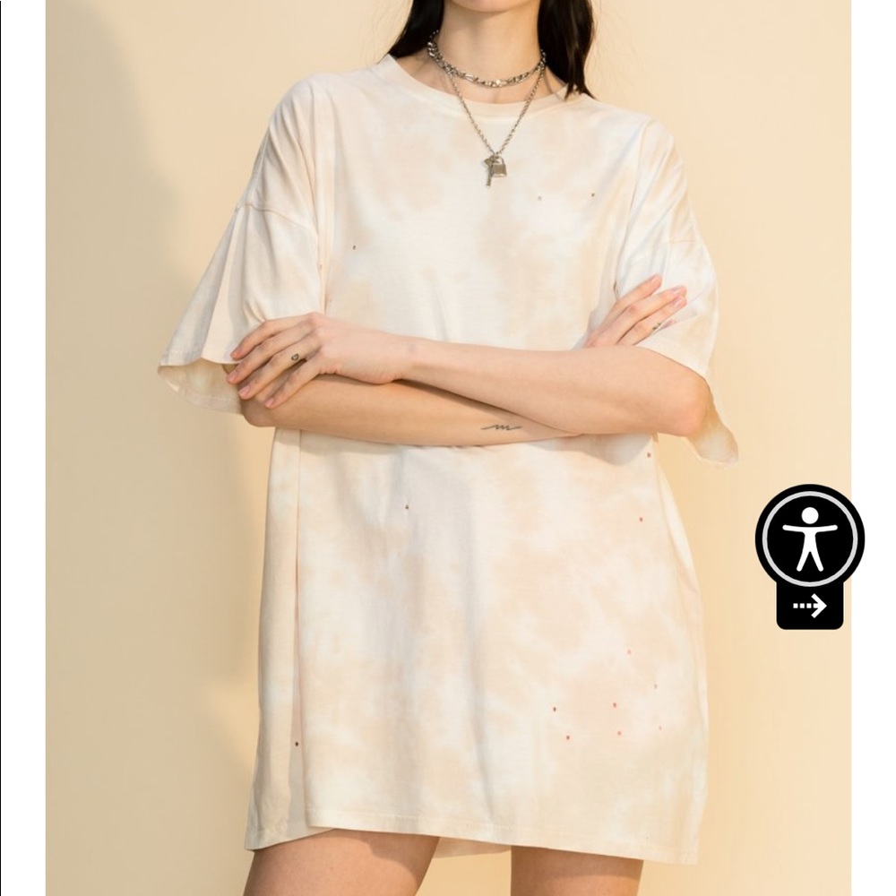 HYFVE Cream & Soft Tan Tie-Dye Short Sleeve Tee